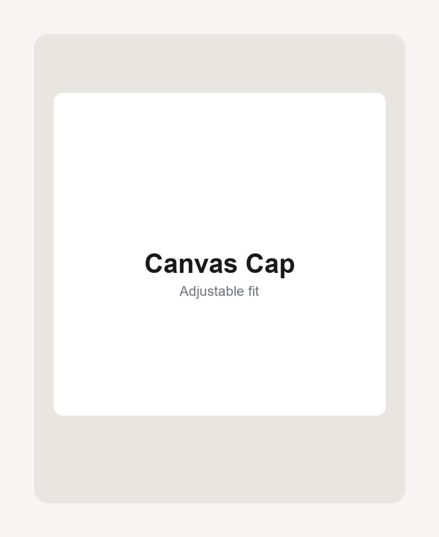 Canvas Cap